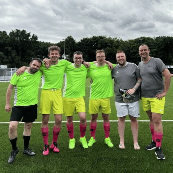 Techcare Team at the Chasetown FC Charity Football Match